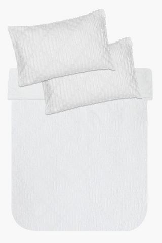 Premium Cotton Clipped Jacquard Geometric Duvet Cover Set
