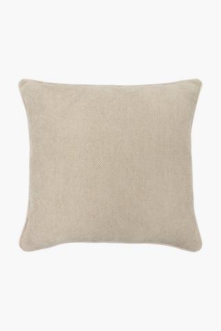 Cotton Textured Plain Scatter Cushion, 60x60cm