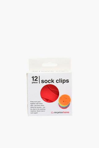 12 Piece Sock Clips