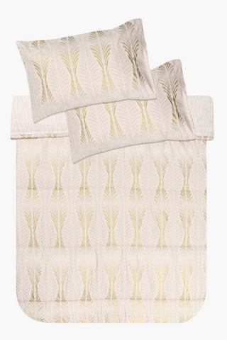 Soft Touch Warwick Foil Geometric Comforter Set