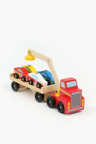 Melissa and Doug Wooden Magnetic Car Loader