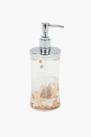 Faux Shell And Pebble Soap Dispenser