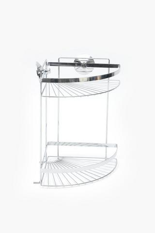 Chrome Corner Double Shower Caddy