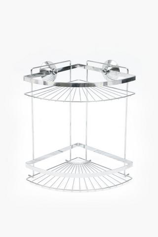 Chrome Corner Double Shower Caddy