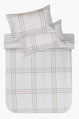 Polycotton Check Duvet Cover Set