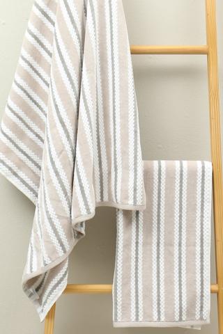 Dobby Textured Stripe Cotton Hand Towel