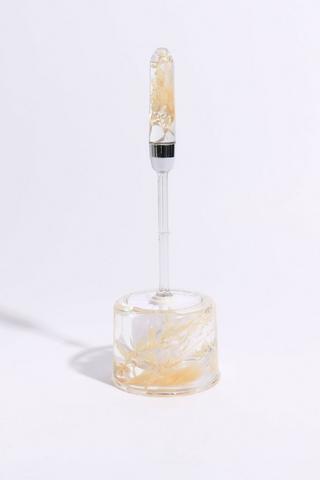 Pressed Flower Toilet Brush Set