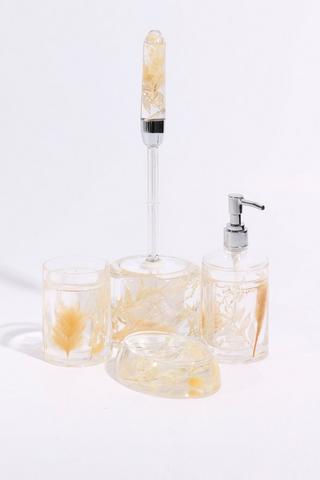 Pressed Flower Toilet Brush Set