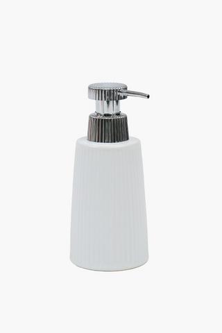 Ceramic Ribbed Soap Dispenser