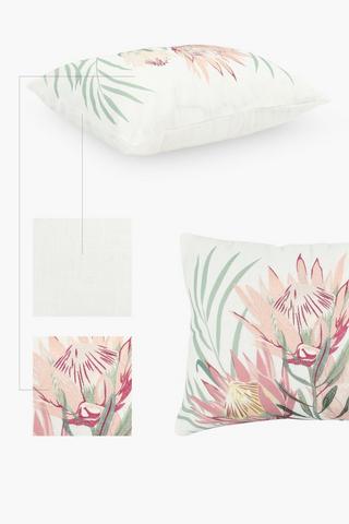Embroidered Baai Protea Scatter Cushion, 40x60cm