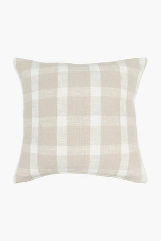 Cotton Check Scatter Cushion, 60x60cm