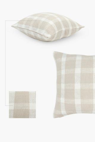 Cotton Check Scatter Cushion, 60x60cm
