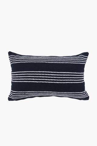 Chunky Woven Rustic Stripe Scatter Cushion, 30x50cm