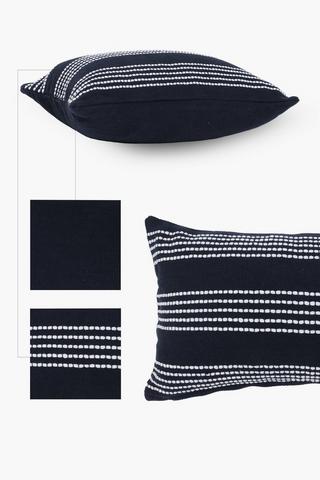 Chunky Woven Rustic Stripe Scatter Cushion, 30x50cm