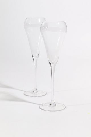 4 Pack Crystal Champagne Flutes
