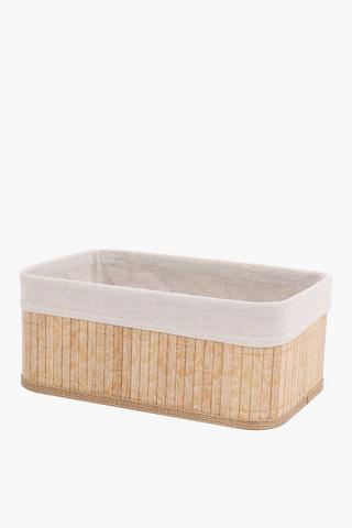 Printed Floral Bamboo Utility Basket Large, 20x30cm