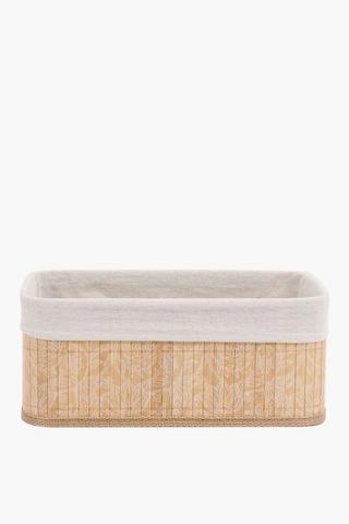 Printed Floral Bamboo Utility Basket Large, 20x30cm