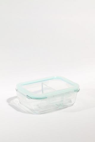 2 Divisional Glass Container, 640ml