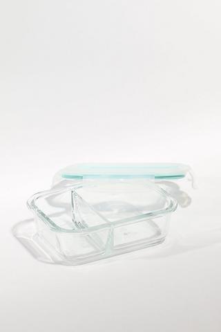 2 Divisional Glass Container, 640ml