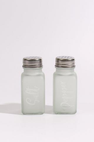 Frosted Glass Salt And Pepper Cellars

