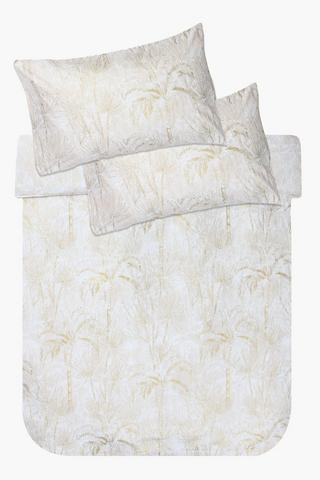 Soft Touch Botanical Twirl Foil Duvet Cover Set