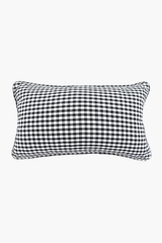 Cotton Textured Dobby Check Scatter Cushion, 30x50cm