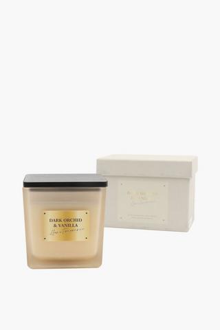 Luxe Orchid Glass Candle, 13x10cm
