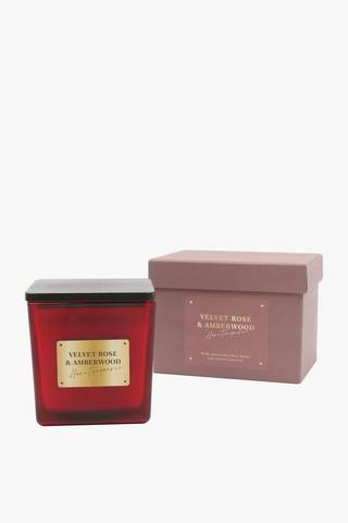 Luxe Amber Glass Candle, 13x10cm