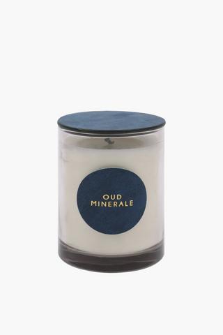 Oud Minerale Glass Candle, 8x13cm