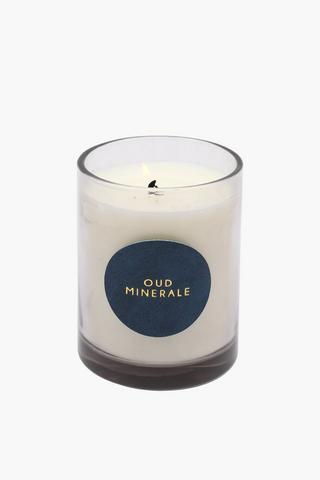 Oud Minerale Glass Candle, 8x13cm