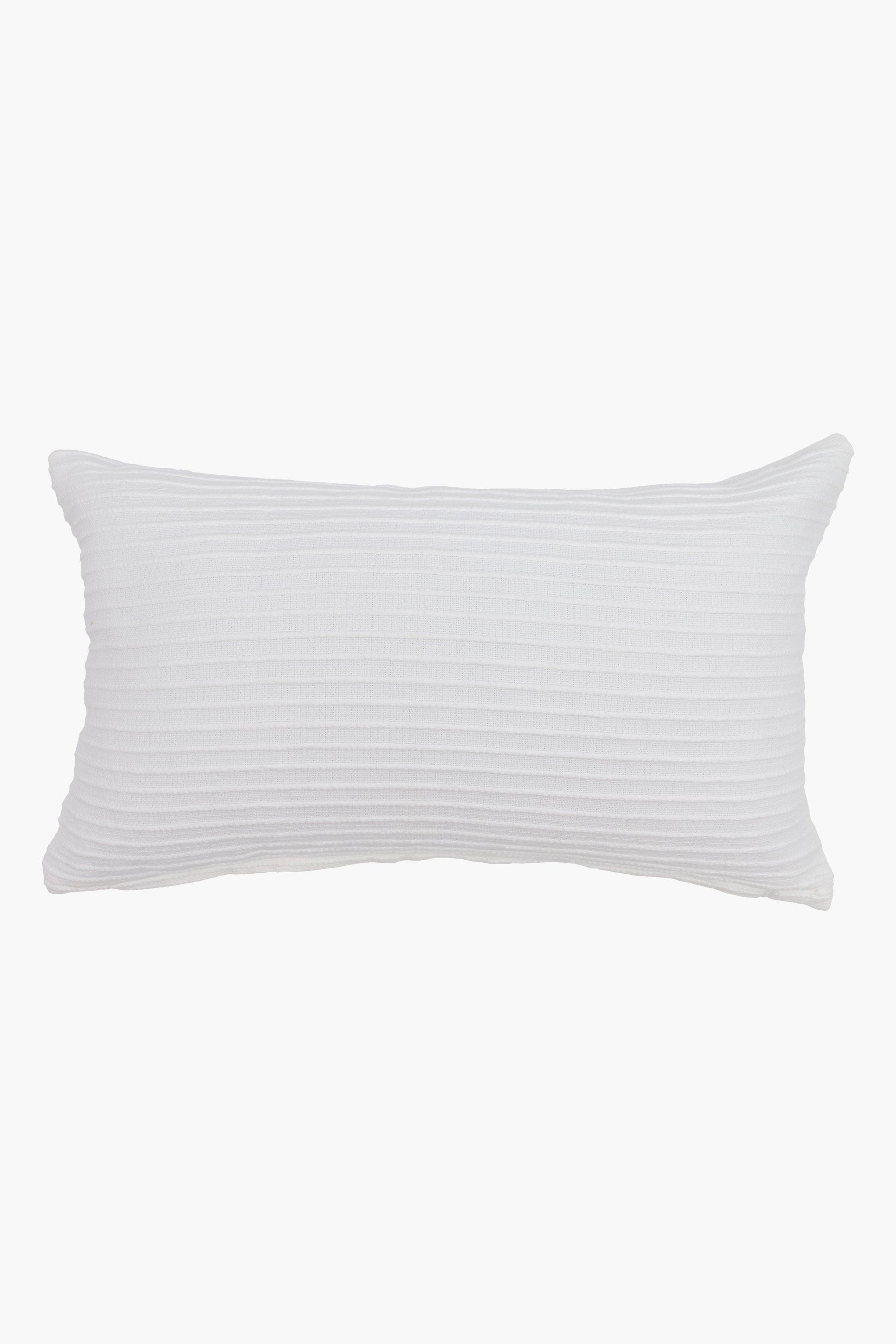 Ribbed Slub Cotton Scatter Cushion, 30x50cm