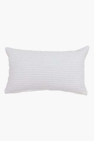Ribbed Slub Cotton Scatter Cushion, 30x50cm