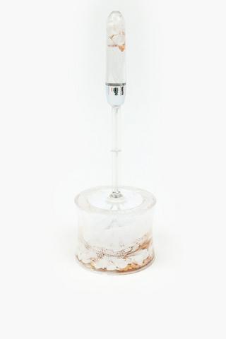 Faux Shell And Pebble Toilet Brush