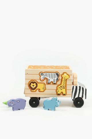 Melissa and Doug Wooden Animal Rescue Shape Sorting Truck