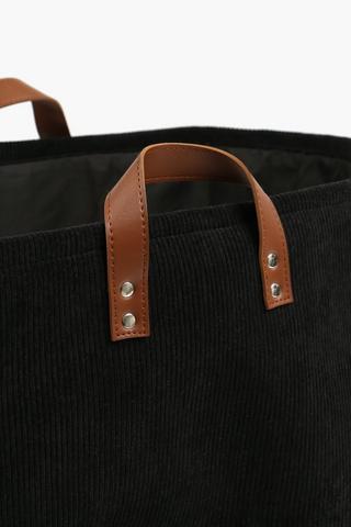 Knock Down Corduroy Laundry Basket