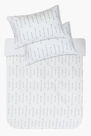 Textured Dobby Lines Duvet Covet Set