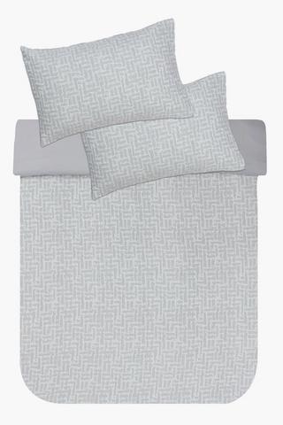 Muslin Jacquard Brick Work Duvet Cover Set