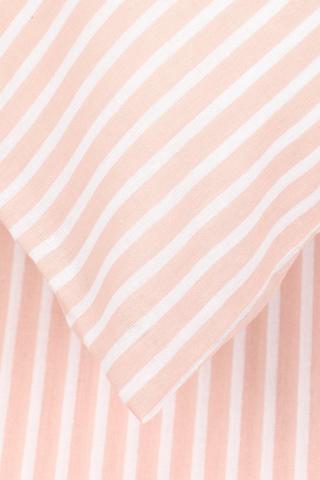 Polycotton Printed Partridge Stripe Standard Pillowcase