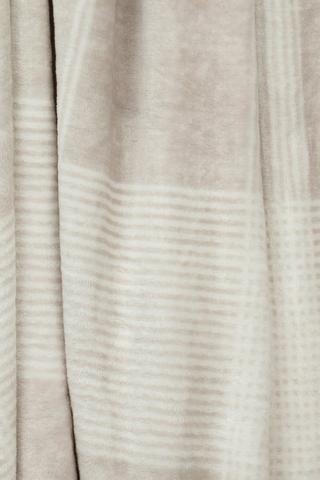 Super Plush Check And Stripe Blanket, 200x220cm