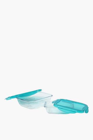 4 Piece Pyrex Glass Roasters