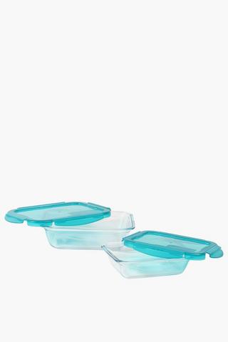 4 Piece Pyrex Glass Roasters