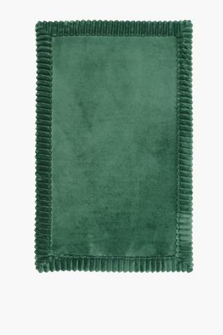 Memory Foam Ribbed Border Bath Mat Large, 50x80cm