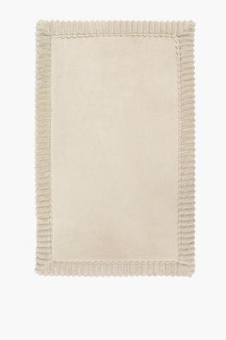 Memory Foam Ribbed Border Bath Mat Large, 50x80cm