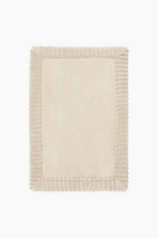 Memory Foam Ribbed Border Bath Mat Small, 40x60cm