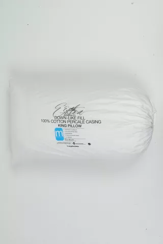 Hospitality Down Like Fill Cotton Percale Casing King Pillow