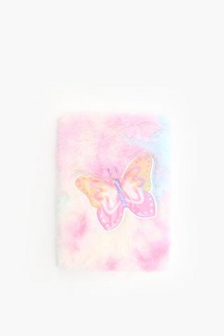 Faux Fur Butterfly Notebook