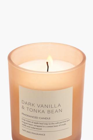 Vanilla And Tonka Bean Glass Candle, 160g