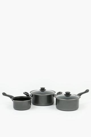 5 Piece Carbon Steel Gunmetal Cookware Set
