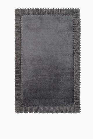Memory Foam Ribbed Border Bath Mat Large, 50x80cm