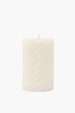 Cotton Blossom Swirl Candle, 7x10cm